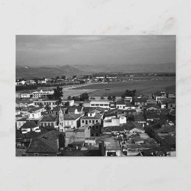 Vintage Greece Nafplion beach Postcard (Front)
