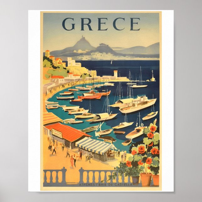 Vintage Greece Travel 70s Posters (Front)