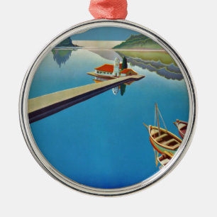 Vintage Greece Travel - Island of Corfu Metal Ornament