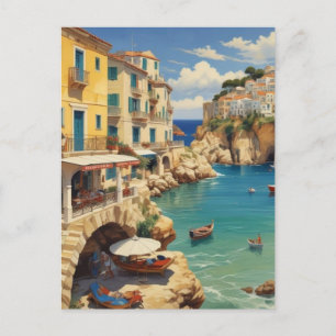 Vintage Greece Travel - Island of Corfu Postcard
