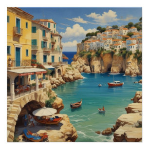 Vintage Greece Travel - Island of Corfu Poster