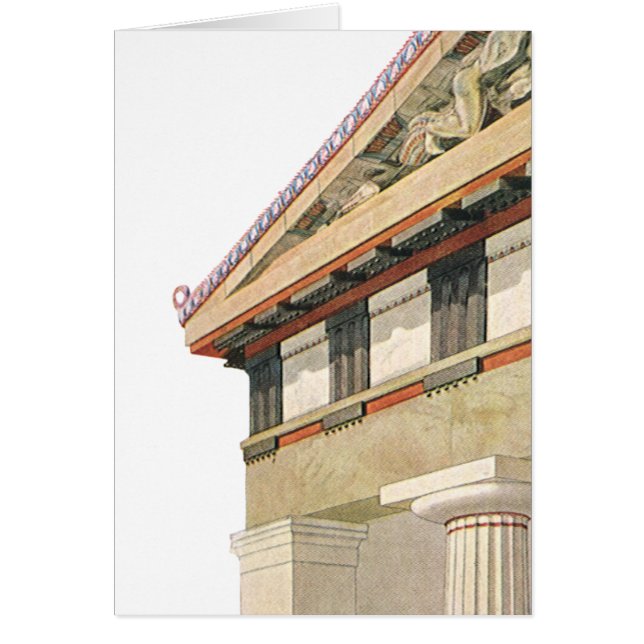 Vintage Greek Architecture, Temple of Athena (Front)