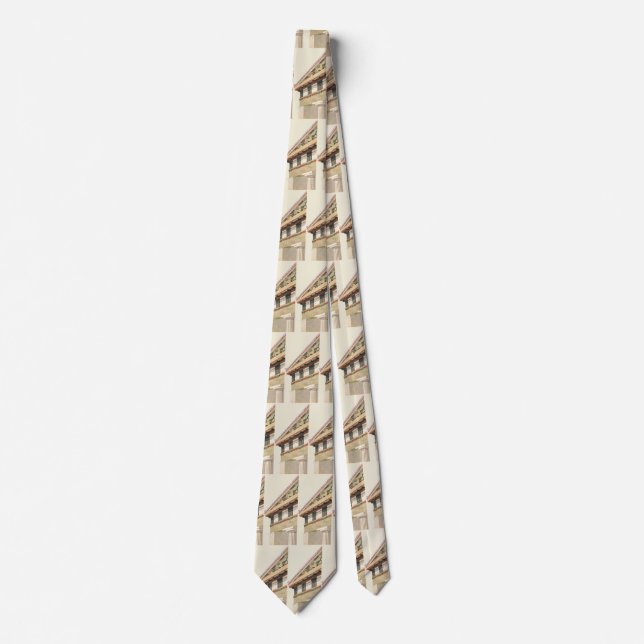 Vintage Greek Architecture, Temple of Athena Tie (Front)
