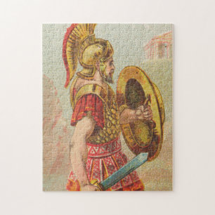 Vintage Greek Spartan Illustration (1887) Jigsaw Puzzle