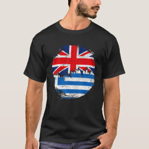 Vintage Greeks British Flag Roots Greece Distresse T-Shirt