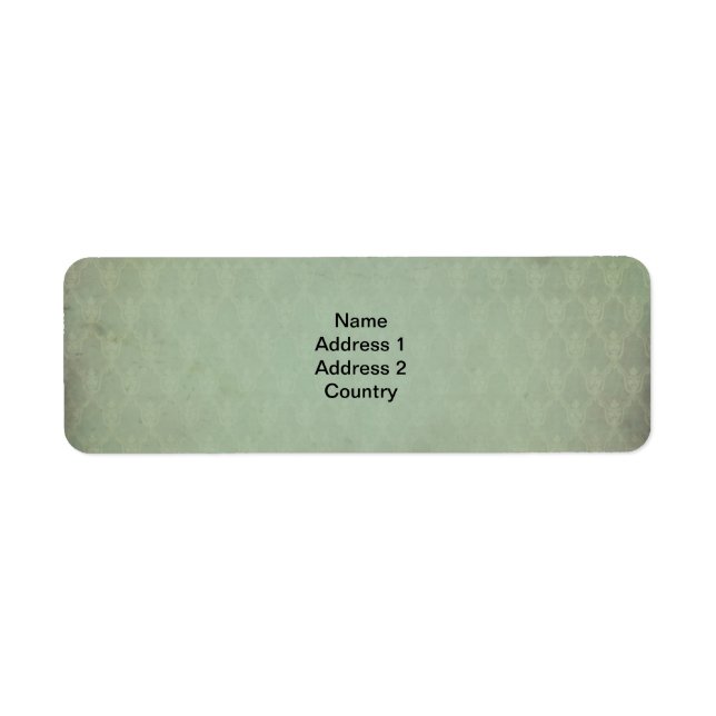 Vintage Green Address Labels – Personalized (Front)