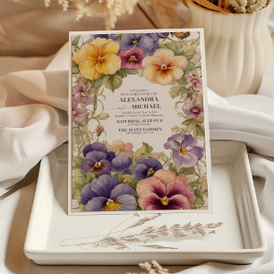 Vintage Green and Gold Wedding Art Nouveau Mucha Invitation