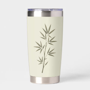 Vintage Green Bamboo Leaves Insulated Tumbler