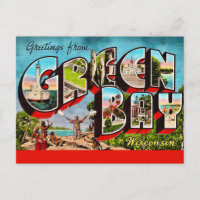 Vintage Green Bay WI Postcard