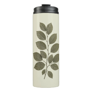 Vintage Green Beech Branch Thermal Tumbler
