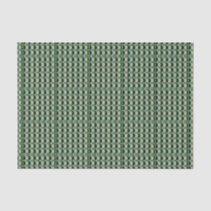 Vintage Green beige geometrical St Patrick pattern Tissue Paper