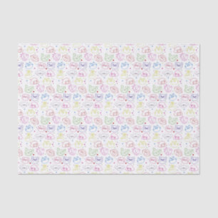 Vintage Green Botanical Summer Garden Rose Flowers Tissue Paper