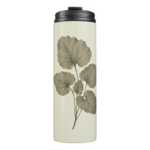 Vintage Green Burdock Leaves Thermal Tumbler