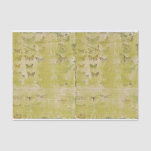 Vintage Green Butterfly Shabby Chic Decoupage Tissue Paper