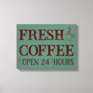 Vintage Green Coffee Shop Diner Sign Art