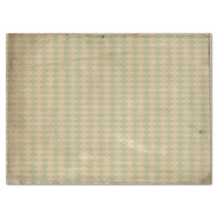 Vintage Green Diamond Pattern Decoupage Tissue Paper