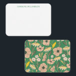 Vintage Green Floral Custom Name Gift Enclosure Card<br><div class="desc">Add a timeless touch to your gifts with this vintage pink and green floral custom name gift enclosure note card, perfect for weddings, birthdays, anniversaries, and special occasions; featuring an elegant floral design with soft, romantic hues, this personalised note card is ideal for those who appreciate classic beauty and thoughtful...</div>