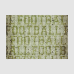 Vintage Green Grunge Football Tissue Paper