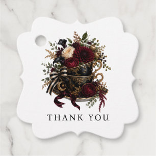 Vintage Green High tea Favour Tag