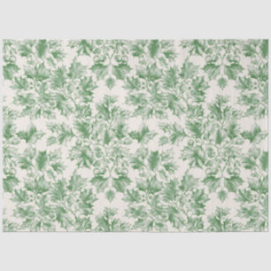 Vintage Green Holly Decoupage  Tissue Paper