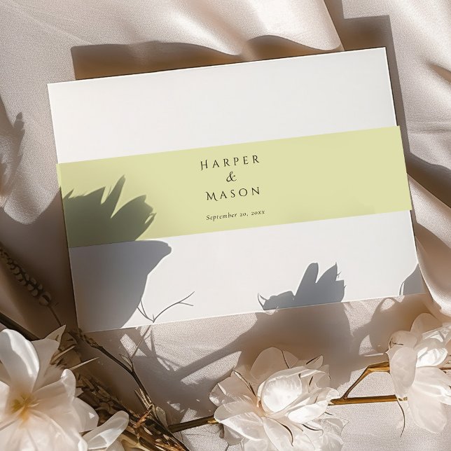 Vintage Green Invitation Belly Band (Creator Uploaded)