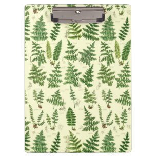 Vintage Green Leafy Plants Clipboard