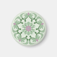 vintage green lotus pattern