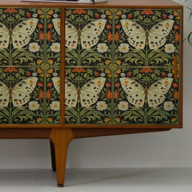 Vintage Green Moths Decoupage Tissue Paper (Creator Uploaded)