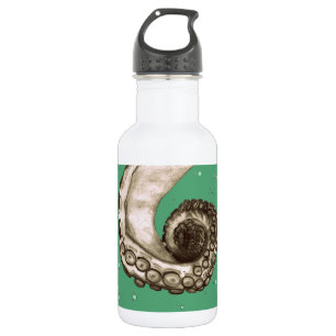 Vintage Green Nautical Octopus Tentacle 532 Ml Water Bottle
