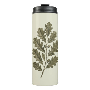 Vintage Green Oak Branch Thermal Tumbler