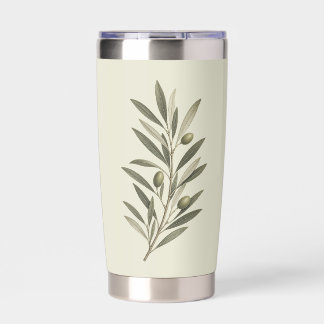 Vintage Green Olive Branch Insulated Tumbler