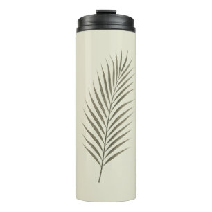 Vintage Green Palm Frond Thermal Tumbler