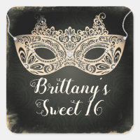 Vintage Green Pearl Masquerade Mask Sweet 16 Party