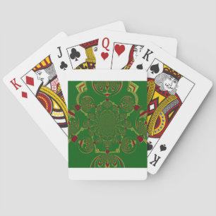 Vintage Green Playing Cards