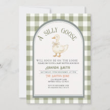 Vintage Green Silly Goose Baby Shower