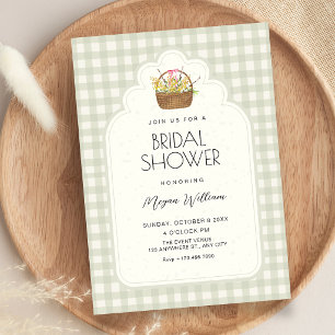 Vintage Green soft bridal shower Invitation