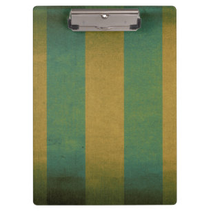 Vintage green striped deck chair cover clipboard
