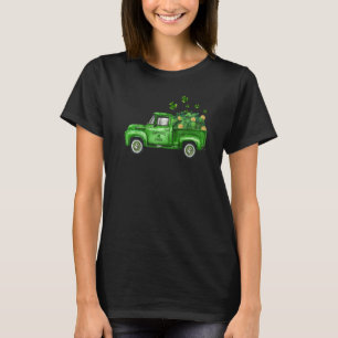 Vintage Green Truck Shamrocks St Patrick's Day 202 T-Shirt