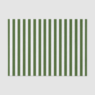 Vintage Green & White Stripes Striped Tissue Paper