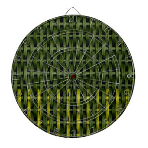 Vintage green wicker art graphic design 2 dartboard