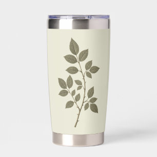 Vintage Green Wild Rose Branch Insulated Tumbler
