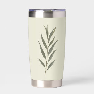 Vintage Green Willow Leaves Insulated Tumbler