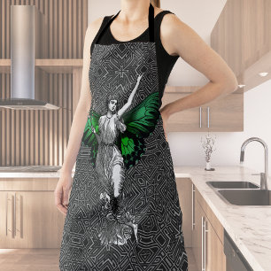 Vintage Green Wing Fairy Apron