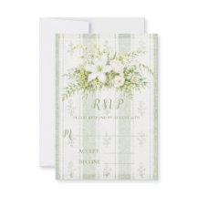 Vintage Greenery Floral Elegant Sage Green Wedding