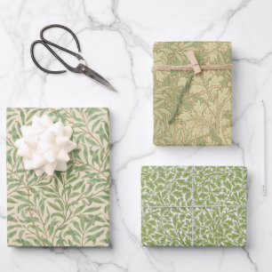 Vintage Greenery Morris Foliage Green Leaves Wrapping Paper Sheet