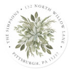Vintage Greenery Return Address