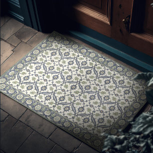 Vintage Greenery William Morris Floral Pattern Doormat