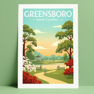 Vintage Greensboro North Carolina Postcard