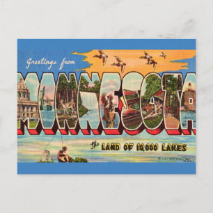 Vintage Greeting for Minnesota  Postcard