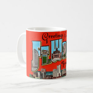 Vintage Greeting Fort Worth  Coffee Mug